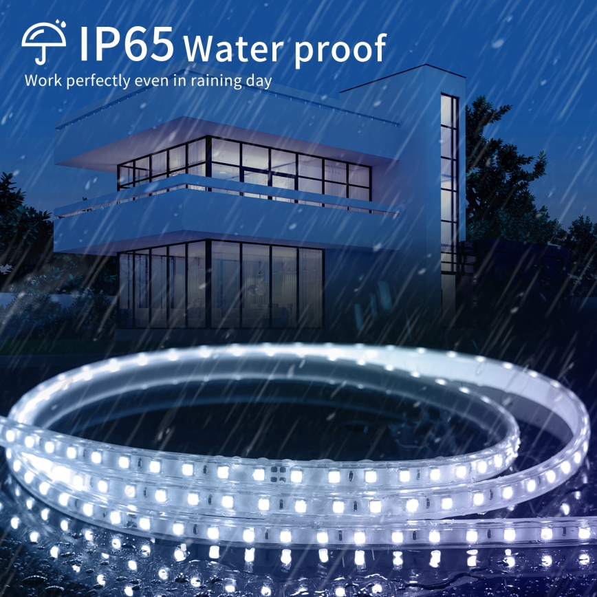 Aigostar - LED-Streifen, 400 W/230 V, 50 m, 3000 K, IP65