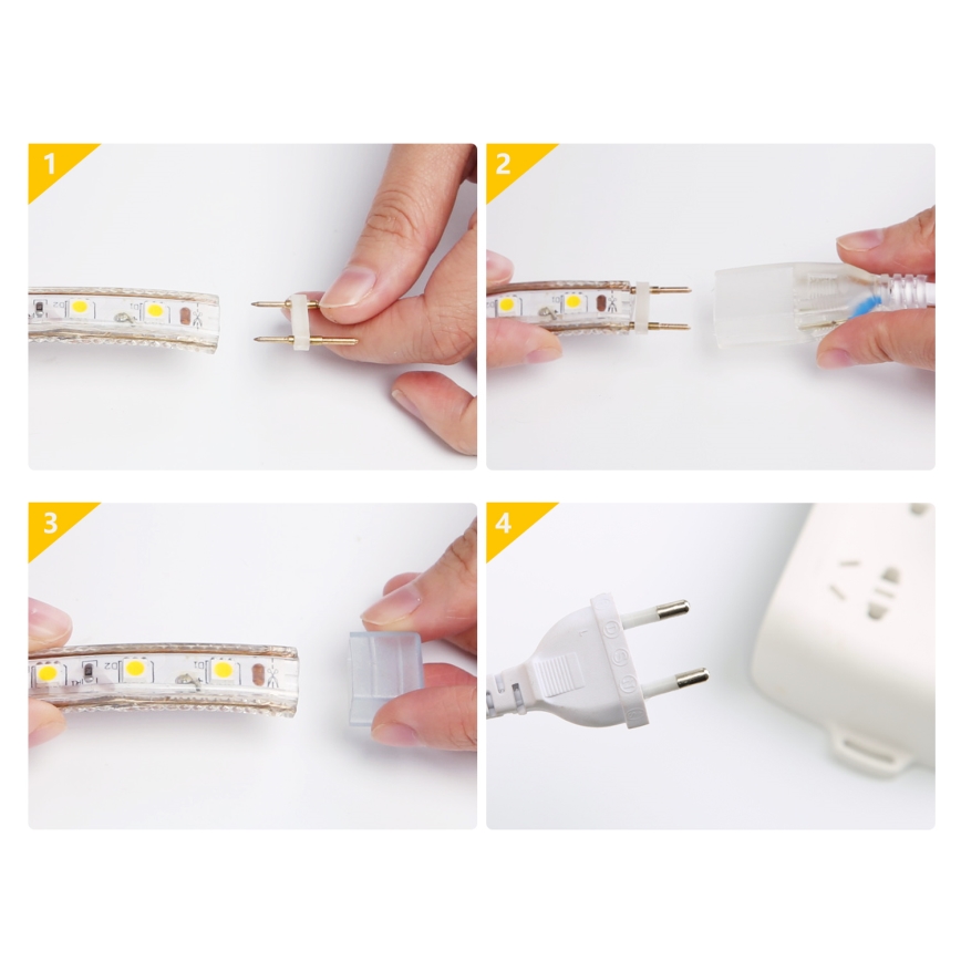 Aigostar - LED-Streifen für den Außenbereich 50m LED/350W/230V 3000K IP65