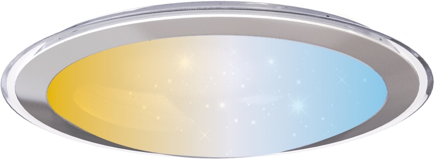 Aigostar - LED Stufenlos dimmbare Deckenleuchte LED/30W/230V 2700-6500K Durchmesser 42,9 cm Chrom + Fernbedienung