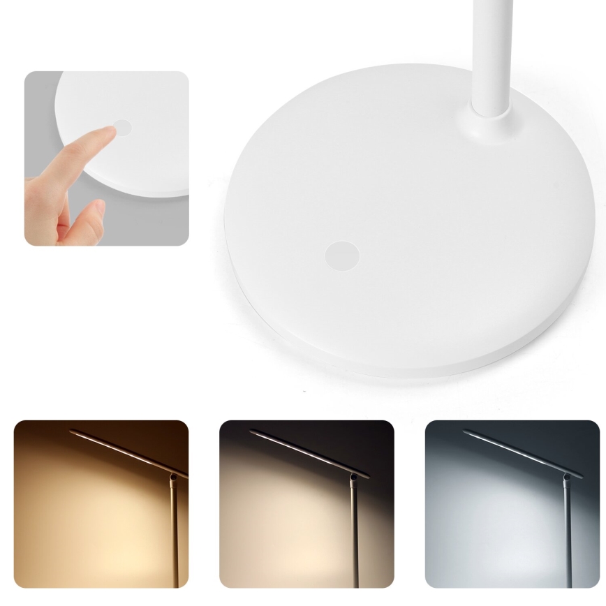 Aigostar - LED dimmbare wiederaufladbare Touch-Schreibtischlampe LED/3W/5V 2700/4000/6500K 1800 mAh
