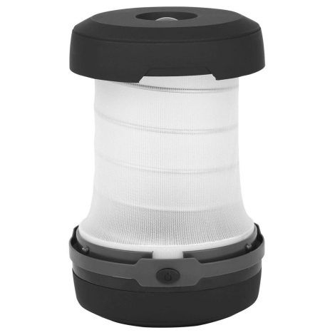 Aigostar - LED Tragbare faltbare Lampe LED/1,4W/3xAA schwarz/grau