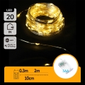 Aigostar - LED-Weihnachts-Lichterkette 20xLED/3xAA 2,3 m warmweiß