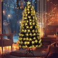 Aigostar - LED-Weihnachtsbaum für den Außenbereich, 205 LEDs / 8 Funktionen, 180 cm, IP44, warmweiß