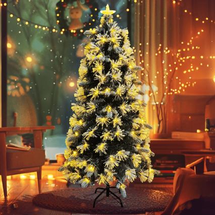 Aigostar - LED-Außen-Weihnachtsbaum 245 LEDs/8 Funktionen 2,1 m IP44 warmweiß