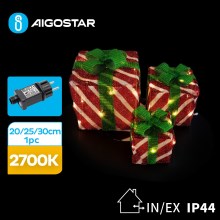Aigostar - LED-Weihnachtsdeko für den Außenbereich 3,6W/31/230V 2700K 20/25/30cm IP44 Geschenke