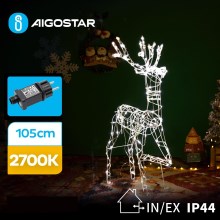 Aigostar - LED-Weihnachtsdeko für den Außenbereich LED/3,6W/31/230V 2700K 105 cm IP44 Rentier