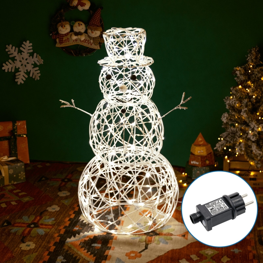 Aigostar - LED-Weihnachtsdeko für den Außenbereich LED/3,6W/31/230V 2700K 60 cm IP44 Schneemann