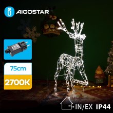Aigostar - LED-Weihnachtsdeko für den Außenbereich LED/3,6W/31/230V 2700K 75 cm IP44 Rentier