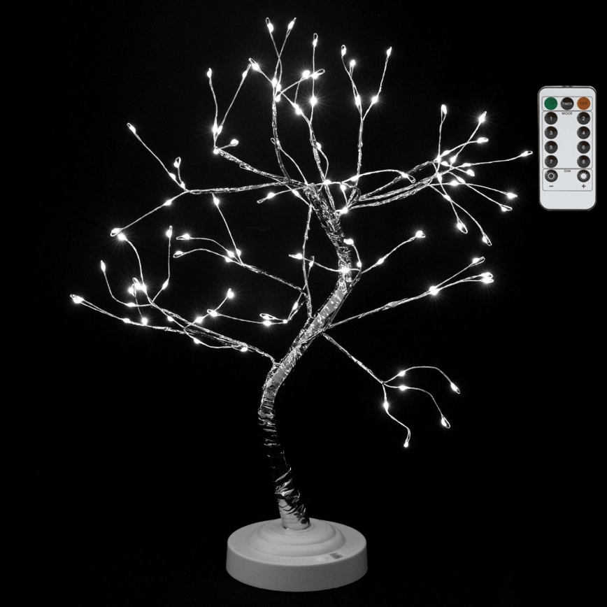 Aigostar - LED Weihnachtsdekoration 108xLED/3xAA/8 Funktionen 45 cm kaltweiß