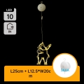 Aigostar - LED-Weihnachtsdekoration 10xLED/3xAAA Weihnachtsmann 20 cm