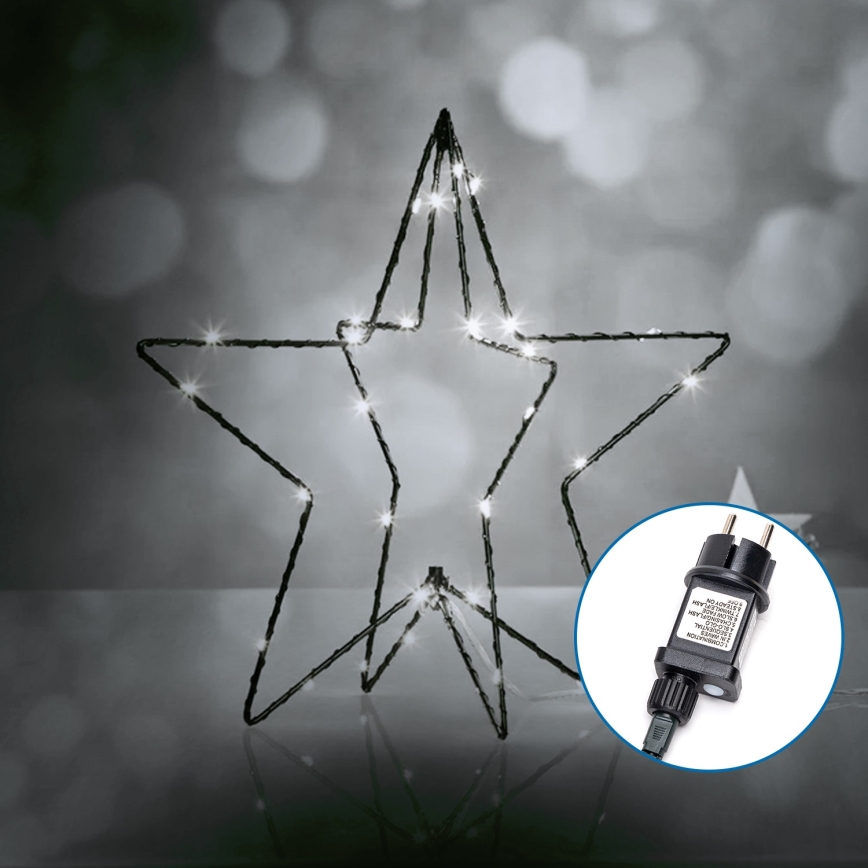 Aigostar - LED-Weihnachtsdekoration für den Außenbereich 3,6W/230V Stern 30cm IP44 kaltweiß