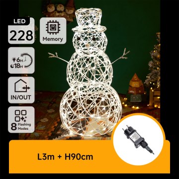 Aigostar - LED-Weihnachtsdekoration für den Außenbereich LED/3,6 W/31 LEDs/230 V 2700 K 90 cm IP44 Schneemann