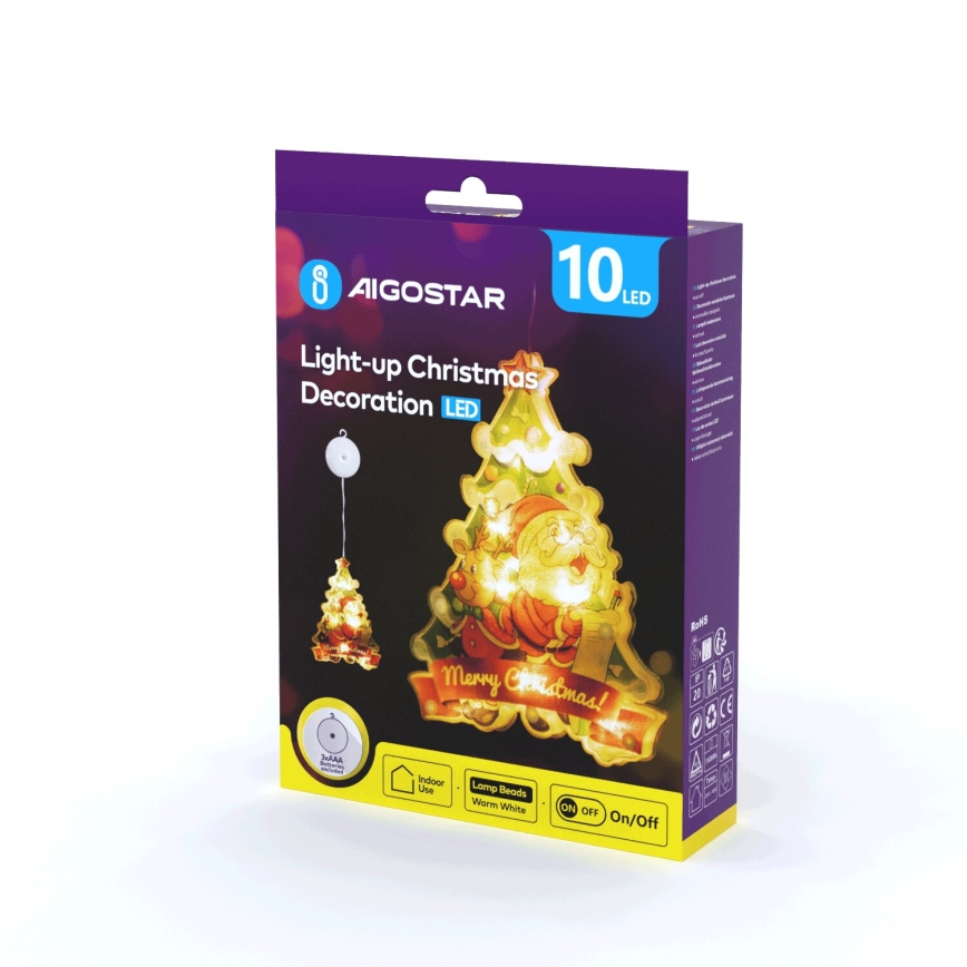 Aigostar - LED-Weihnachtsdekoration LED/3xAAA Baum 15cm