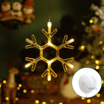 Aigostar - LED-Weihnachtsdekoration LED/3xAAA warmweiβ Schneeflocke 19cm