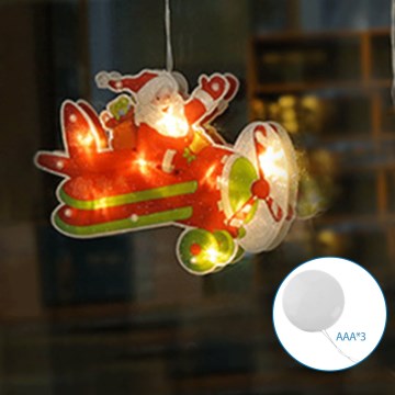 Aigostar - LED-Weihnachtsdekoration LED/3xAAA Weihnachts-Flugzeug 17cm