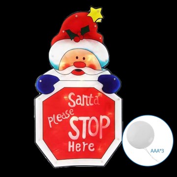 Aigostar - LED-Weihnachtsdekoration LED/3xAAA Weihnachtsmann mit Zeichen 45cm