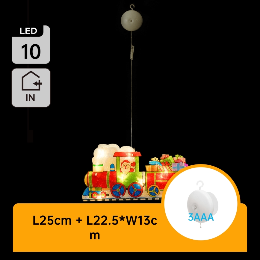 Aigostar - LED-Weihnachtsdekoration LED/3xAAA Zug 13,4cm