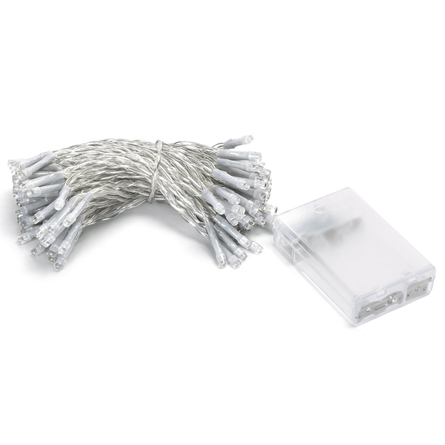 Aigostar - LED-Weihnachtskette 100xLED/3xAA 10,3m kaltweiß