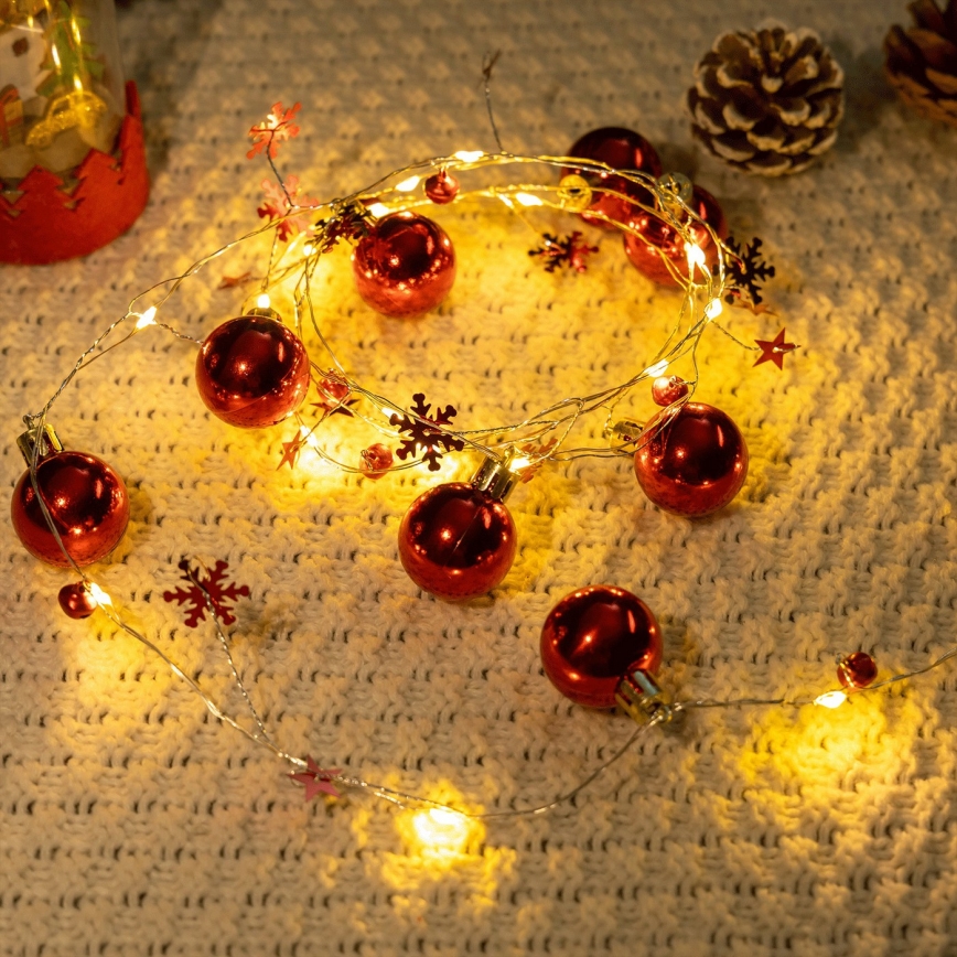 Aigostar - LED Weihnachts-Lichterkette 20xLED/3xAA 2 m warmweiß