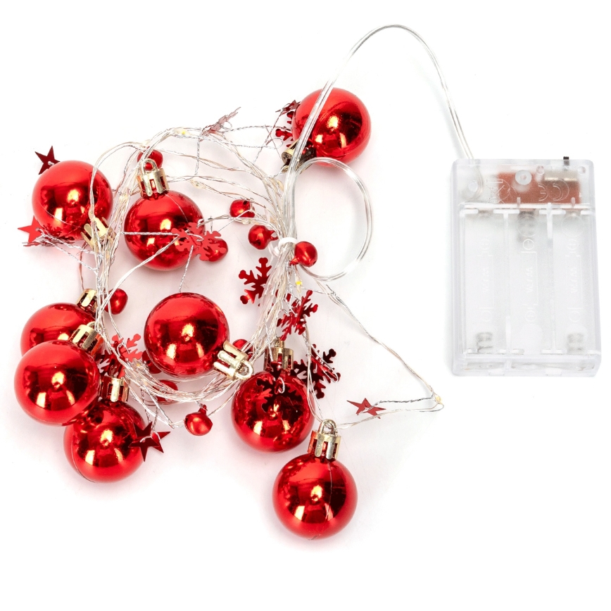 Aigostar - LED Weihnachts-Lichterkette 20xLED/3xAA 2 m warmweiß
