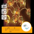 Aigostar - LED-Weihnachtskette 20xLED/3xAA 3m warmweiß Santa Claus