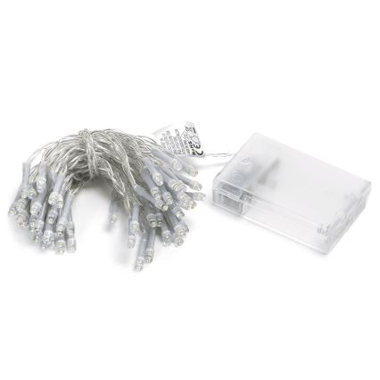 Aigostar - LED Weihnachtskette 50xLED/3xAA 5,3m warmweiß