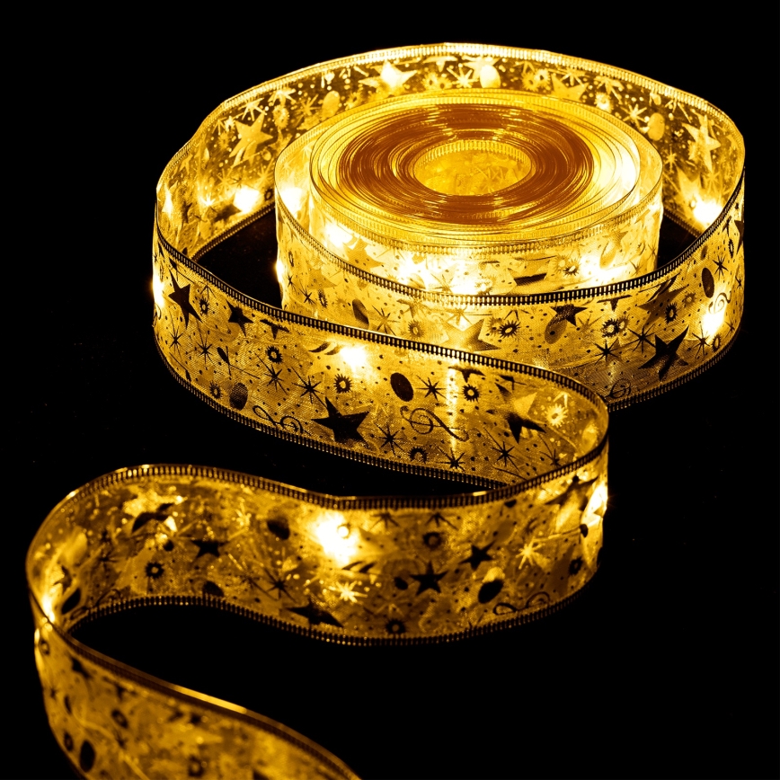 Aigostar - LED-Weihnachtskette 50xLED/3xAA 5m warmweiß, goldfarben