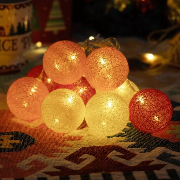 Aigostar - LED-Weihnachtslichterkette 10xLED/3xAA 2m warmweiß