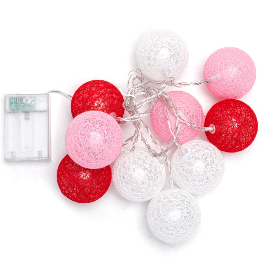 Aigostar - LED-Weihnachtslichterkette 10xLED/3xAA 2m warmweiß