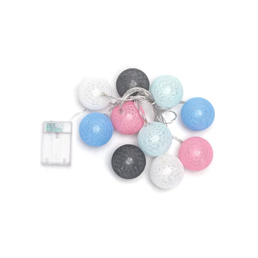 Aigostar - LED-Weihnachtslichterkette 10xLED/3xAA 2m warmweiß