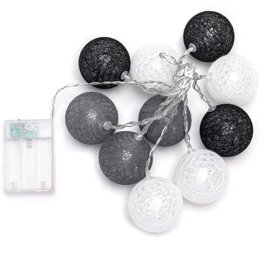 Aigostar - LED-Weihnachtslichterkette 10xLED/3xAA 2m warmweiß