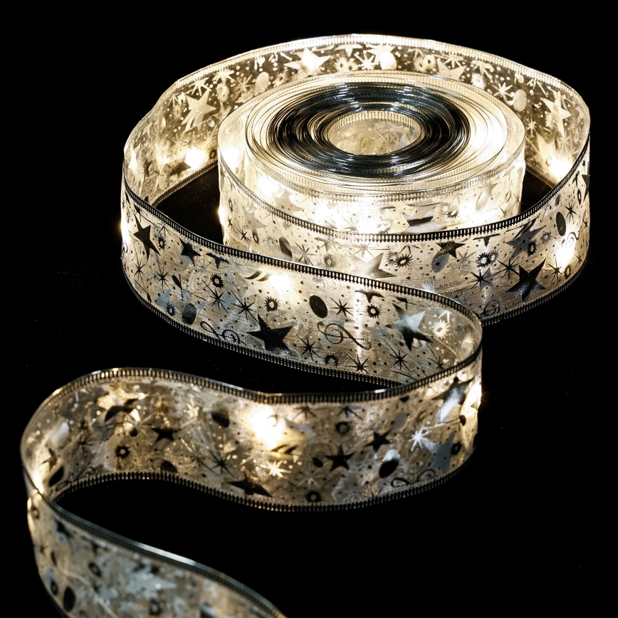 Aigostar - LED-Lichterkette 20xLED/3xAA, 2 m, warmweiß, silber