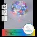 Aigostar - LED-Weihnachtslichterkette 20xLED/2xCR2032 2m mehrfarbig