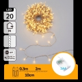 Aigostar - LED-Weihnachtslichterkette 20xLED/3xAA 2,3 m warmweiß