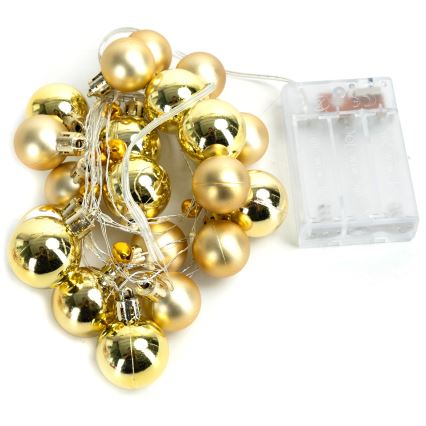 Aigostar - LED-Weihnachtslichterkette 20xLED/3xAA 2 m warmweiß