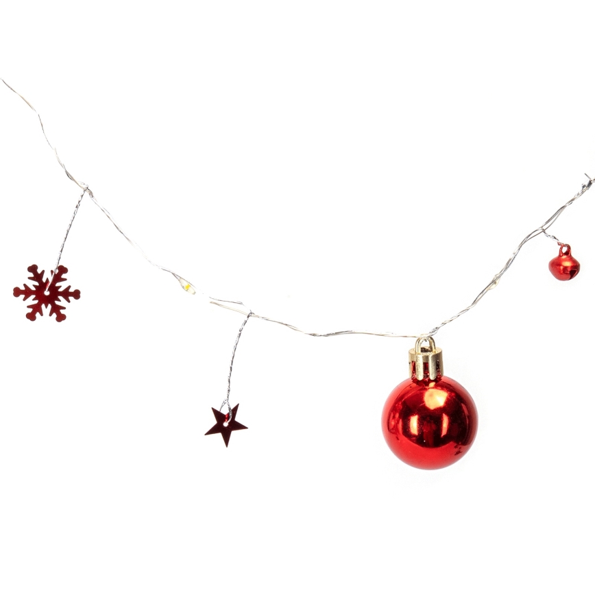 Aigostar - LED-Weihnachtslichterkette 20xLED/3xAA 2 m warmweiß