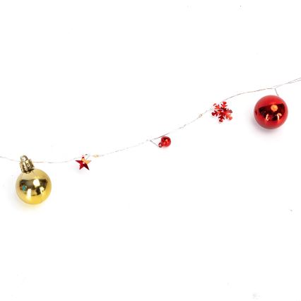 Aigostar - LED Weihnachtslichterkette 20xLED/3xAA 2m warmweiß