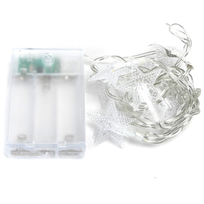 Aigostar - LED-Weihnachtslichterkette 20xLED/3xAA 3,3 m Sterne