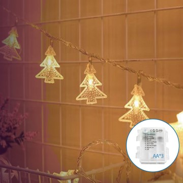 Aigostar - LED-Weihnachtslichterkette 20xLED/3xAA 3,3m Bäume