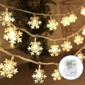 Aigostar - LED Weihnachtslichterkette 20xLED/3xAA 3,3m Schneeflocken