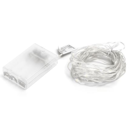 Aigostar - LED-Weihnachtslichterkette 50xLED/3xAA 5,3m mehrfarbig