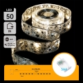 Aigostar - LED Weihnachtslichterkette 50xLED/3xAA 5 m warmweiß silber