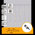 Aigostar - LED-Weihnachtslichterkette für den Außenbereich, 100 LEDs / 8 Funktionen, 8 × 0,4 m, IP44, warmweiß