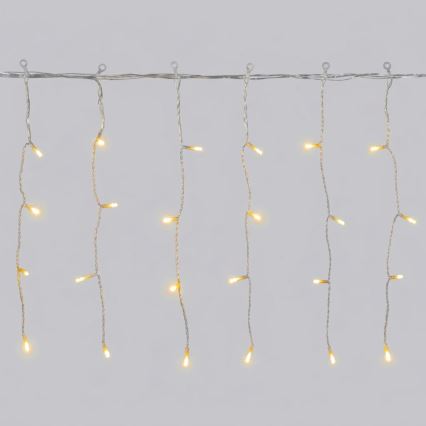 Aigostar - LED-Weihnachtslichterkette für den Außenbereich, 100 LEDs / 8 Funktionen, 8 × 0,4 m, IP44, warmweiß