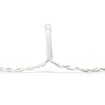 Aigostar - LED-Weihnachtslichterkette für den Außenbereich, 100 LEDs / 8 Funktionen, 8 × 0,4 m, IP44, warmweiß