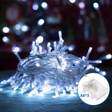 Aigostar - LED-Weihnachtslichterkette für den Außenbereich 100xLED/8 Funktionen 10,3m IP44 kaltweiß