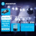 Aigostar - LED-Weihnachtslichterkette für den Außenbereich 100xLED/8 Funktionen 13m IP44 kaltweiß