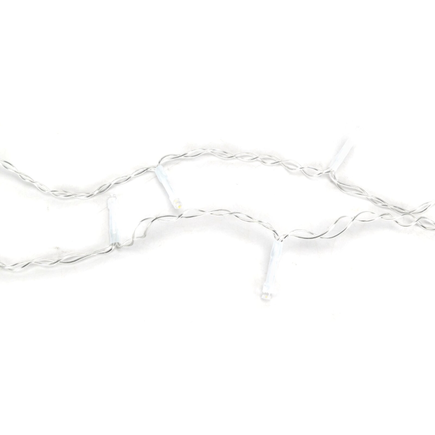 Aigostar - LED-Außen-Weihnachtslichterkette, 100xLED / 8 Funktionen, 3xAA, 8x0,6 m, IP44, warmweiß