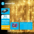 Aigostar - LED-Weihnachtslichterkette für den Außenbereich 100xLED/8 Funktionen 4x1m IP44 warmweiβ