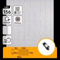 Aigostar - LED Weihnachtslichterkette für den Außenbereich 156xLED/8 Funktionen 4,2x1,2m IP44 warmweiß